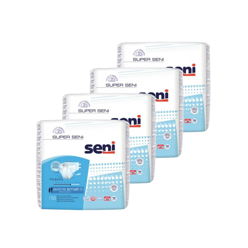Seni Super XS - Pack de 4 sachets - Couches adulte Super Seni - 1 Seni Super XS - Pack de 4 sachets - Couches adulte Super Seni - 1
