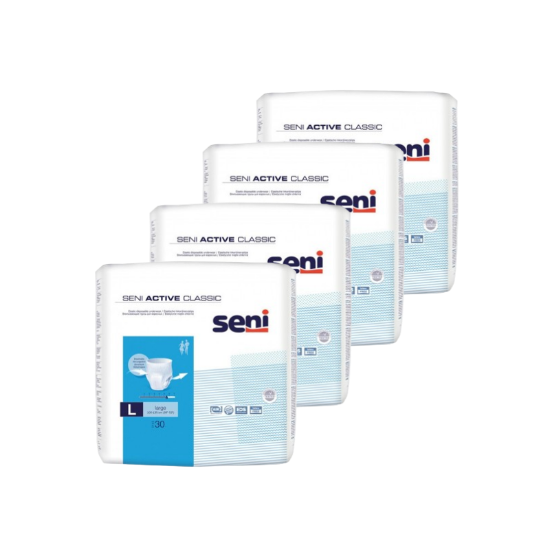 Seni Active Classic L - Pack de 4 sachets - Slip absorbant/ Pants Seni Classic - 1 Seni Active Classic L - Pack de 4 sachets - Slip absorbant/ Pants Seni Classic - 1