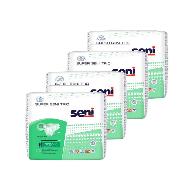 Super Seni Trio XL - Pack de 4 sachets - Couches adulte Super Seni - 1 Super Seni Trio XL - Pack de 4 sachets - Couches adulte Super Seni - 1
