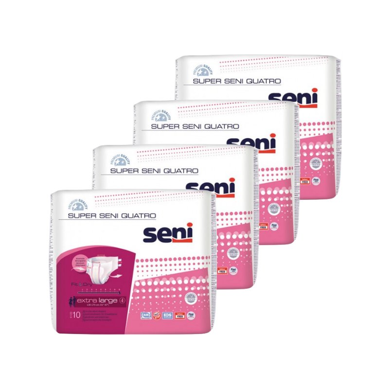 Super Seni Quatro XL - Pack de 4 sachets - Couches adulte Super Seni - 1 Super Seni Quatro XL - Pack de 4 sachets - Couches adulte Super Seni - 1