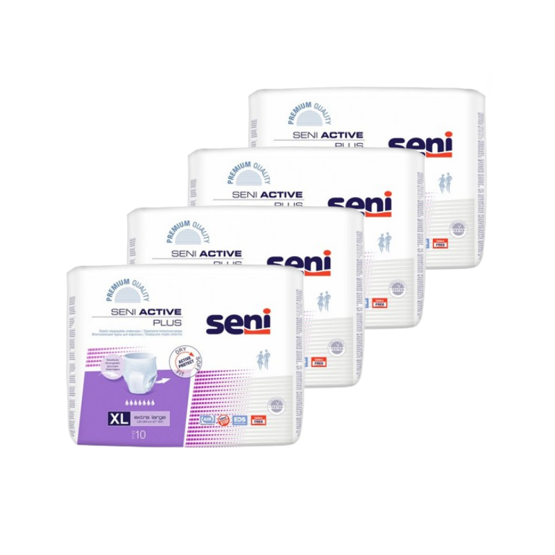 Seni Active Plus XL - Pack de 4 sachets - Slip absorbant / Pants Seni Active - 1 Seni Active Plus XL - Pack de 4 sachets - Slip absorbant / Pants Seni Active - 1