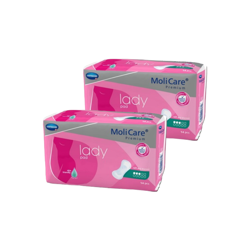 MoliCare Premium Lady 3 gouttes - Protection urinaire femme - Pack de 2 sachets Hartmann Molicare Premium Lady - 1 MoliCare Premium Lady 3 gouttes - Protection urinaire femme - Pack de 2 sachets Hartmann Molicare Premium Lady - 1