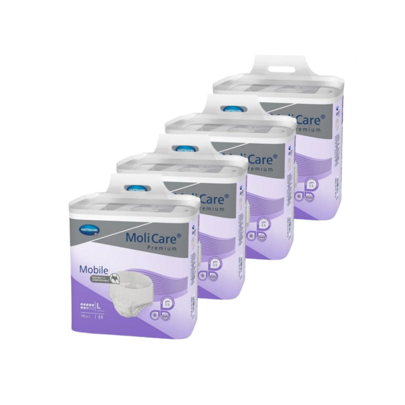 MoliCare Mobile - L - 8 gouttes - Slip Absorbant / Pants - Pack de 4 sachets Hartmann MoliCare Premium Mobile - 1 MoliCare Mobile - L - 8 gouttes - Slip Absorbant / Pants - Pack de 4 sachets Hartmann MoliCare Premium Mobile - 1