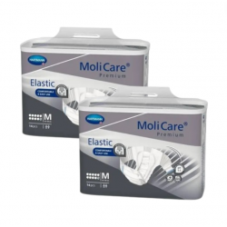 Hartmann MoliCare Elastic M - 10 Gouttes - Pack de 2 sachets - Couches adulte Hartmann Molicare Premium Elastic - 1