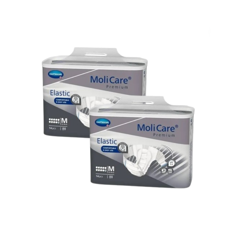 Hartmann MoliCare Elastic M - 10 Gouttes - Pack de 2 sachets - Couches adulte Hartmann Molicare Premium Elastic - 1 Hartmann MoliCare Elastic M - 10 Gouttes - Pack de 2 sachets - Couches adulte Hartmann Molicare Premium Elastic - 1