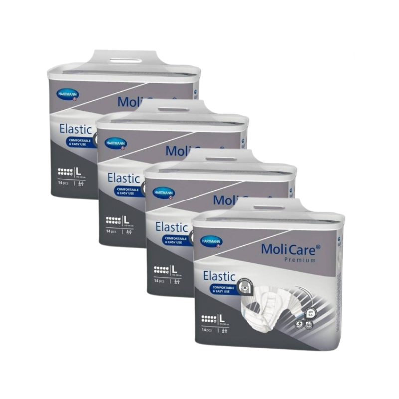 Hartmann MoliCare Elastic L - 10 Gouttes - Couches adulte - Pack de 4 sachets Hartmann Molicare Premium Elastic - 1 Hartmann MoliCare Elastic L - 10 Gouttes - Couches adulte - Pack de 4 sachets Hartmann Molicare Premium Elastic - 1