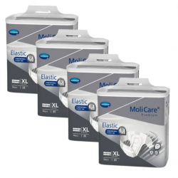 Hartmann MoliCare Elastic XL - 10 Gouttes - Pack de 4 sachets - Couches adulte Hartmann Molicare Premium Elastic - 1