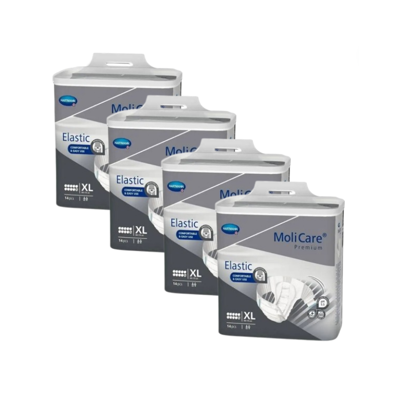 Hartmann MoliCare Elastic XL - 10 Gouttes - Pack de 4 sachets - Couches adulte Hartmann Molicare Premium Elastic - 1 Hartmann MoliCare Elastic XL - 10 Gouttes - Pack de 4 sachets - Couches adulte Hartmann Molicare Premium Elastic - 1