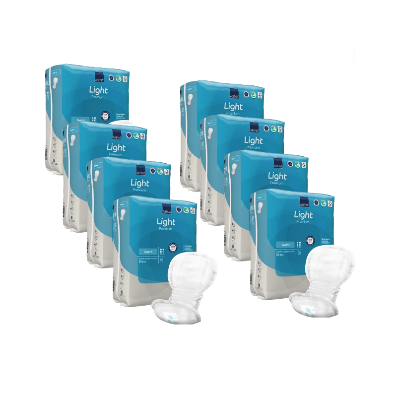 Abena Light Super n°4 - Protection urinaire femme - Pack de 6 sachets Abena Light - 1 Abena Light Super n°4 - Protection urinaire femme - Pack de 6 sachets Abena Light - 1