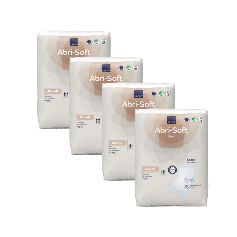 Abri-Soft basic 40x60 -Alèse jetable - Pack de 4 sachets Abena Abri Soft - 1 Abri-Soft basic 40x60 -Alèse jetable - Pack de 4 sachets Abena Abri Soft - 1
