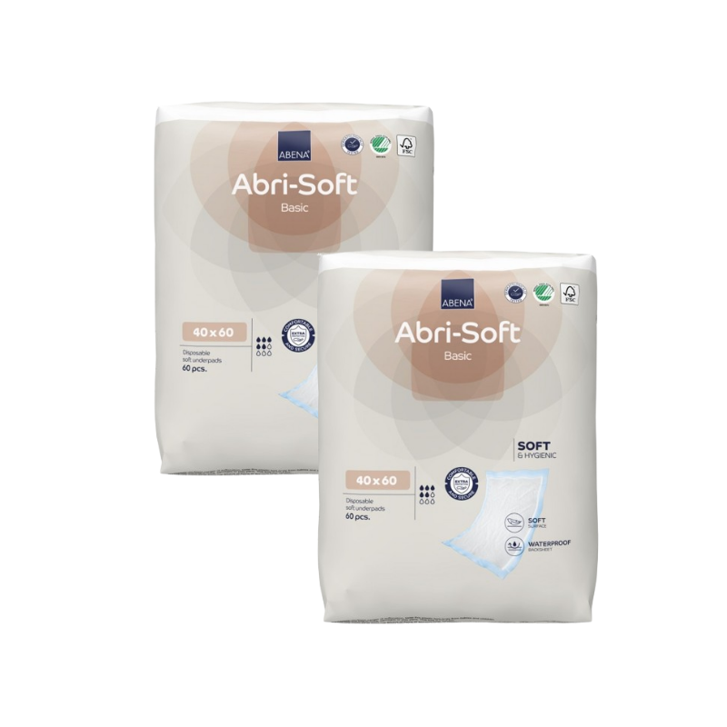Abri-Soft basic - Alèses 40x60 - Pack de 2 sachets Abena Abri Soft - 1 Abri-Soft basic - Alèses 40x60 - Pack de 2 sachets Abena Abri Soft - 1