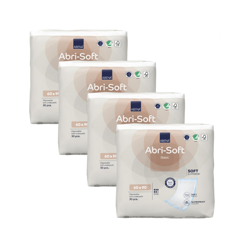 Abri-Soft basic - Alèse jetable 60x90 - Pack de 4 sachets Abena Abri Soft - 1 Abri-Soft basic - Alèse jetable 60x90 - Pack de 4 sachets Abena Abri Soft - 1