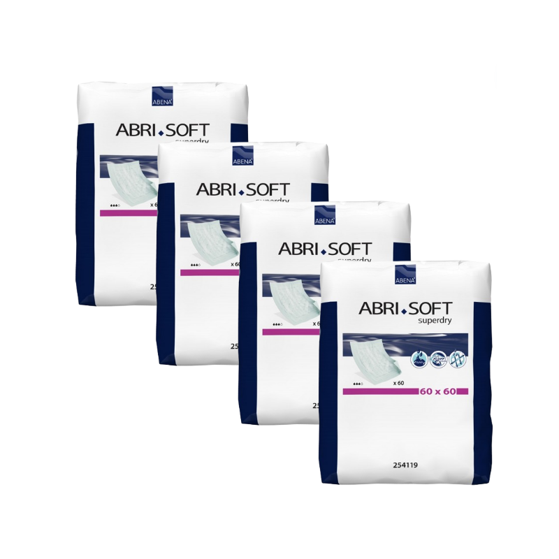 Abena-Frantex Abri-Soft SuperDry - Alèse jetable 60x60 cm - Pack de 4 sachets Abena Abri Soft - 1 Abena-Frantex Abri-Soft SuperDry - Alèse jetable 60x60 cm - Pack de 4 sachets Abena Abri Soft - 1