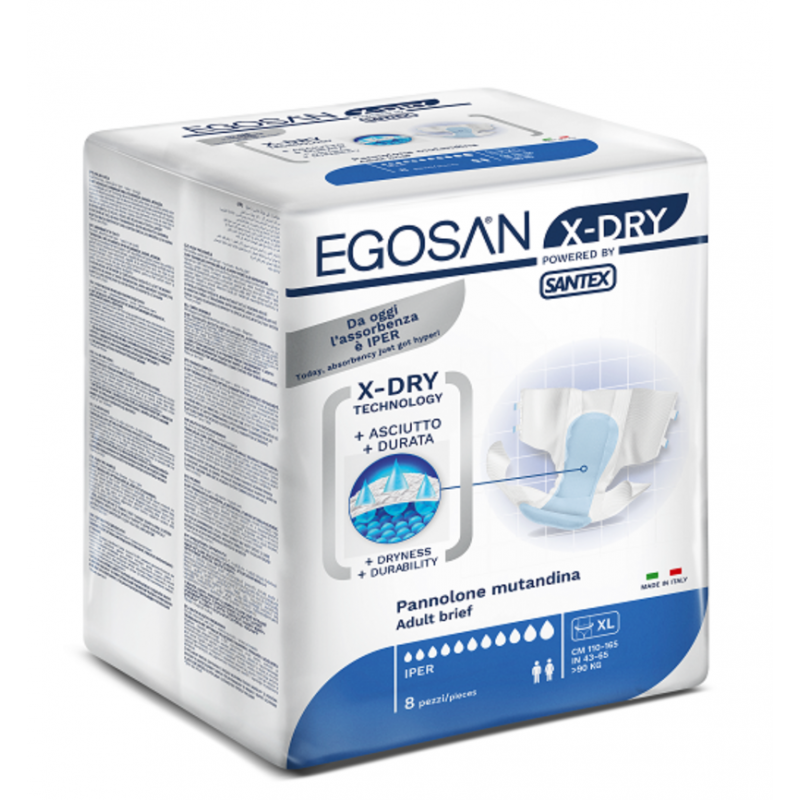 Egosan Slip XL X-DRY - Couches Adulte Egosan - 1 Egosan Slip XL X-DRY - Couches Adulte Egosan - 1