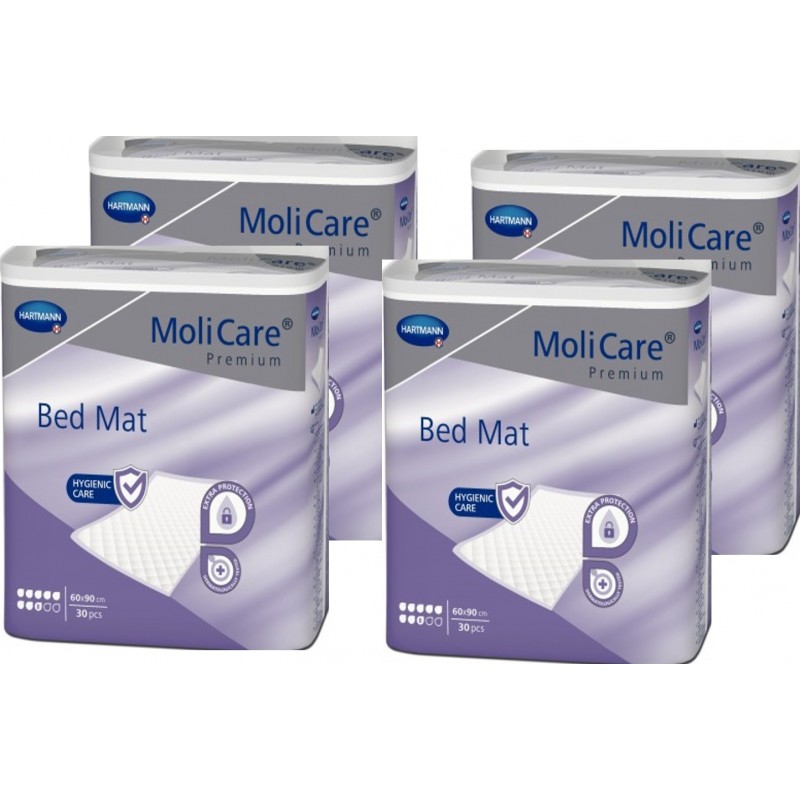 HARTMANN MoliCare Premium Bed Mat - 8 gouttes - 60x90 - pack de 4 sachets Hartmann Premium BedMat - 1 HARTMANN MoliCare Premium Bed Mat - 8 gouttes - 60x90 - pack de 4 sachets Hartmann Premium BedMat - 1