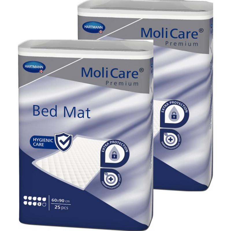 HARTMANN MoliCare Premium Bed Mat - 9 gouttes - 60x90 - Pack de 2 sachets Hartmann Premium BedMat - 1 HARTMANN MoliCare Premium Bed Mat - 9 gouttes - 60x90 - Pack de 2 sachets Hartmann Premium BedMat - 1