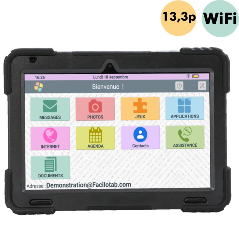 Facilotab - Tablette XXL 13,3 pouces - WiFi 128 Go - Android 13 - 1 Facilotab - Tablette XXL 13,3 pouces - WiFi 128 Go - Android 13 - 1