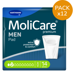 Protection urinaire homme -Pack de 12 sachets de MoliCare Premium Men 2 gouttes  - 1