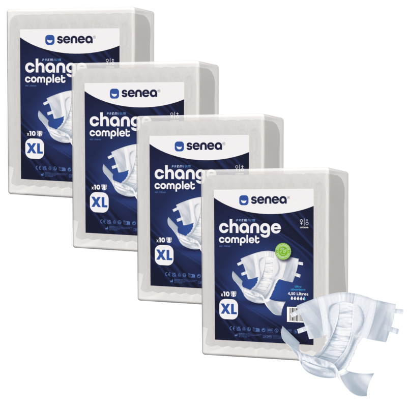 SENEA Change Complet - Taille XL - 4500 ml - Ultra absorbant - Pack de 4 sachets SENEA - 1