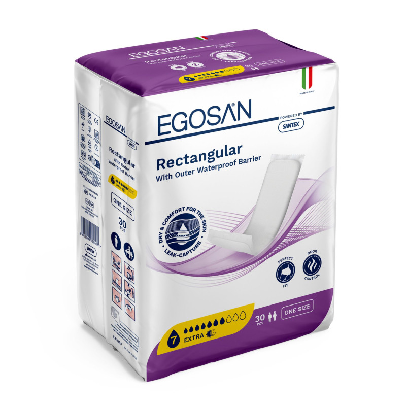 Egosan - Couches droites - Inserts intraversable - 13,5 x 45 cm Egosan Rectangular Pads - 1 Egosan - Couches droites - Inserts intraversable - 13,5 x 45 cm Egosan Rectangular Pads - 1