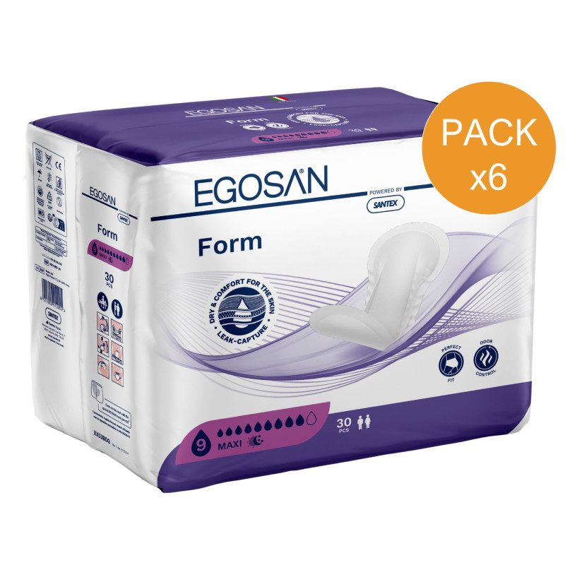 Egosan Comfort Maxi - Pack de 6 sachets - Protection urinaire anatomique Egosan Anatomic - 1