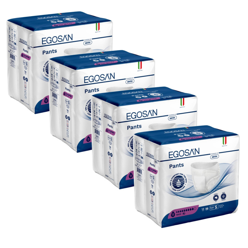 EGOSAN Pants S MAXI - Pack de 4 sachets - SLIP ABSORBANT / PANTS Egosan Pants - 1 EGOSAN Pants S MAXI - Pack de 4 sachets - SLIP ABSORBANT / PANTS Egosan Pants - 1