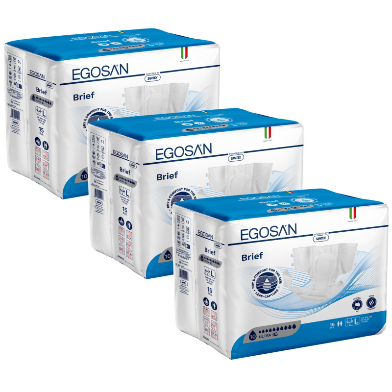 Egosan Slip - L ULTRA - Pack de 3 sachets - Couches Adulte Egosan Slip - 1