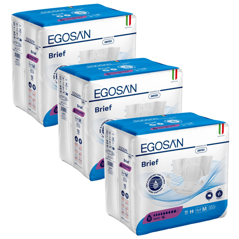 Egosan Slip - M MAXI - Pack de 3 sachets - Couches Adulte Egosan Slip - 1 Egosan Slip - M MAXI - Pack de 3 sachets - Couches Adulte Egosan Slip - 1
