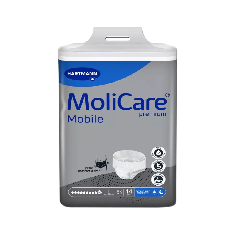 MoliCare Mobile - Slip Absorbant / Pants - L - 10 gouttes Hartmann MoliCare Premium Mobile - 1 MoliCare Mobile - Slip Absorbant / Pants - L - 10 gouttes Hartmann MoliCare Premium Mobile - 1