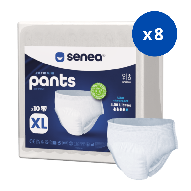 SENEA Pants - Taille XL - 4000 ml - Ultra absorbant - Pack de 8 sachets SENEA - 1 SENEA Pants - Taille XL - 4000 ml - Ultra absorbant - Pack de 8 sachets SENEA - 1