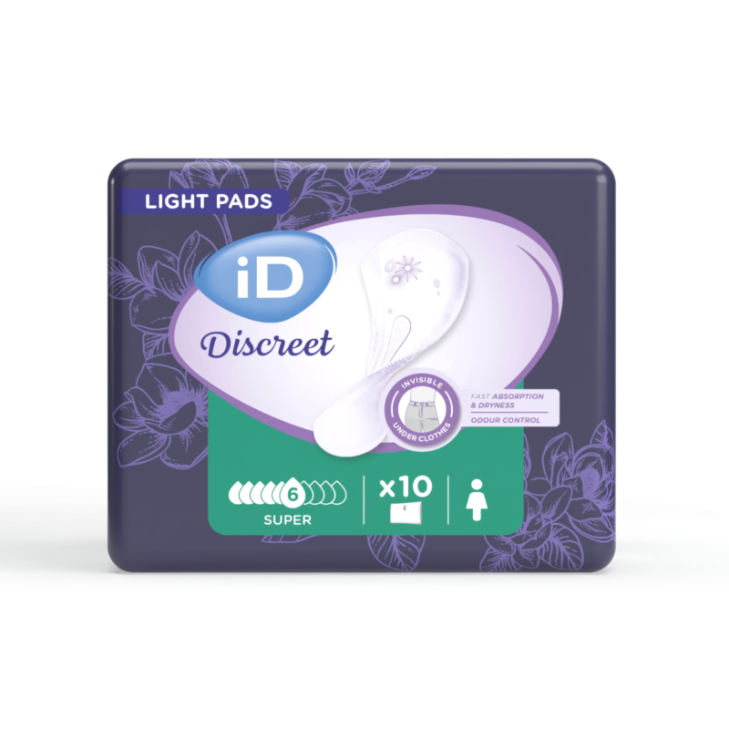 Ontex-ID Discreet Light Super- Protection urinaire femme - Pack de 8 sachets ID Discreet - 1