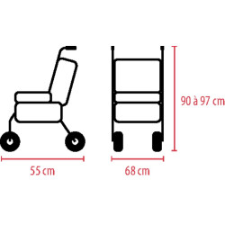 Rollator pliable 4 roues W05 - Playcare LCM - 3