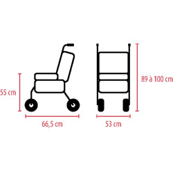 Rollator chariot de course 4 roues R05 - Playcare LCM - 9