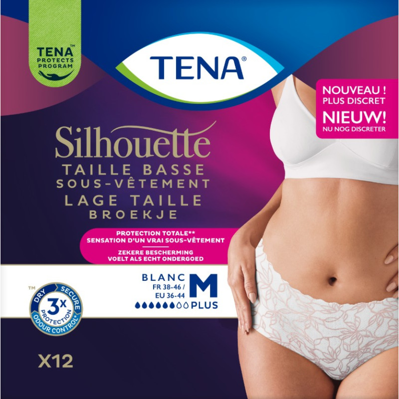 Tena Silhouette taille basse M Plus Blanc Tena - 1
