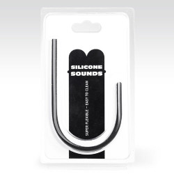 ALL BLACK - Sonde urétrale silicone - 8 mm METAL HARD - 2