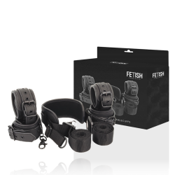 FETISH SUBMISSIVE - Position Maître avec 4 menottes doublées en néoprène FETISH SUBMISSIVE BONDAGE  - 2