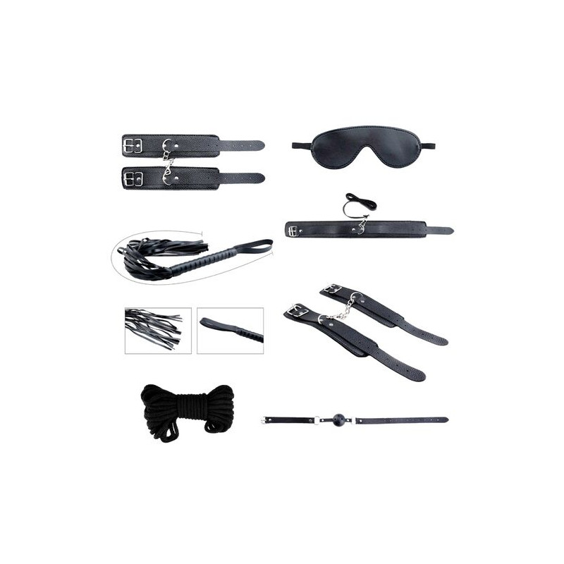 ALIVE - Kit fétichisme BDSM 7 pièces - Noir Alive - 1