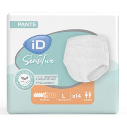 iD Sensitive Pants L Normal - Slip absorbant / Pants - Pack de 8 Ontex ID Pants - 1