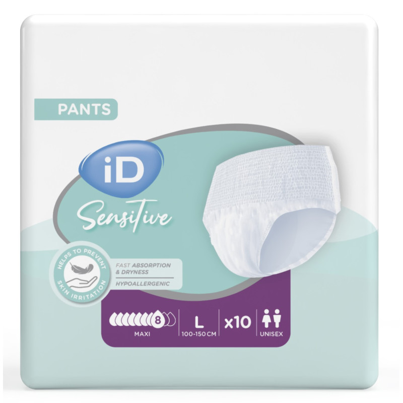 iD Sensitive Pants L Maxi - Slip Absorbant / Pants - Pack de 8 sachets Ontex ID Pants - 1