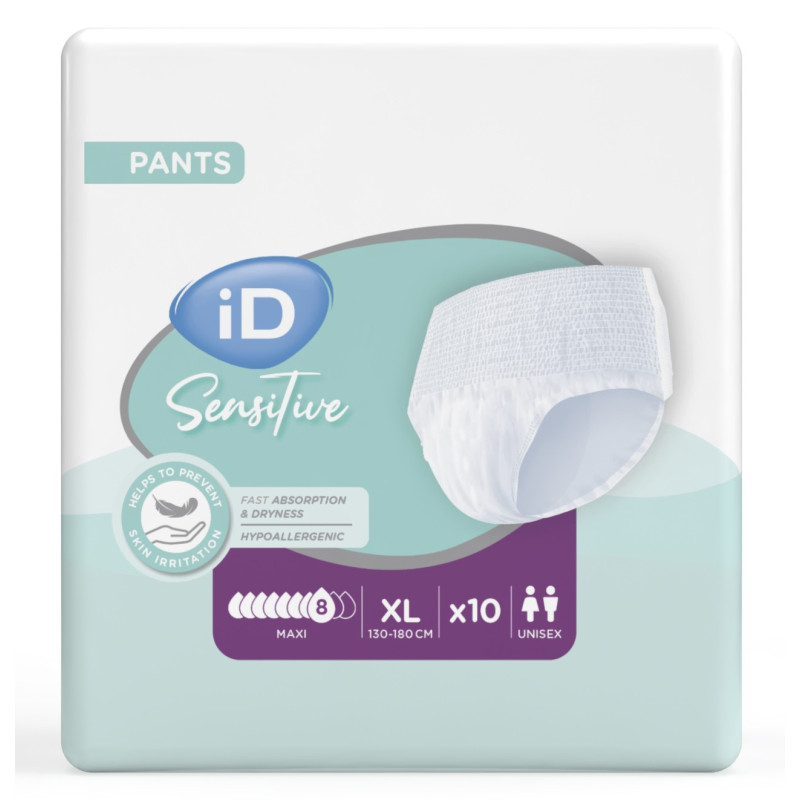 iD Sensitive Pants XL Maxi - Slip absorbant / Pants - Pack de 8 sachets Ontex ID Pants - 1