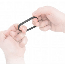 4 anneaux de constrictions silicone noir  - 2