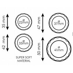 4 anneaux de constrictions silicone noir  - 4