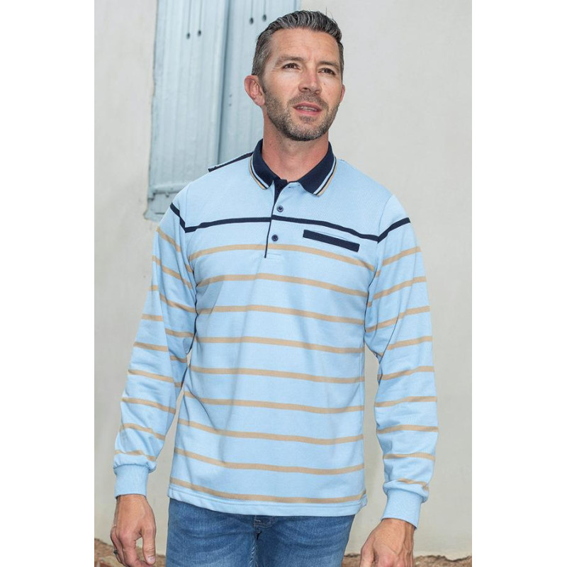 Polo manches longues ouverture dos pressions L'âge d'or - 1