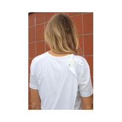 Tee shirt croisé dos motif fleurs - vêtement spécialisé L'âge d'or - 2