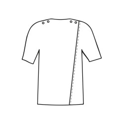 Tee shirt croisé dos à paillettes - vêtement spécialisé L'âge d'or - 6