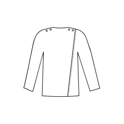 Pull croisé dos motifs viscose gris - vêtement spécialisé L'âge d'or - 3