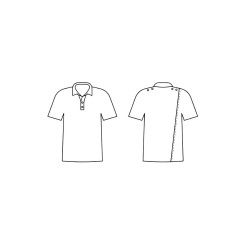 Polo homme croisé dos - vêtement spécialisé L'âge d'or - 5