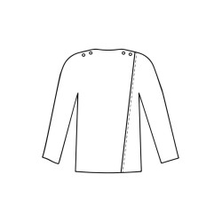 copy of Tee shirt croisé dos pression à paillettes - vêtement spécialisé L'âge d'or - 7