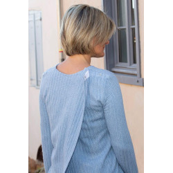 copy of Tee shirt croisé dos pression à paillettes - vêtement spécialisé L'âge d'or - 1