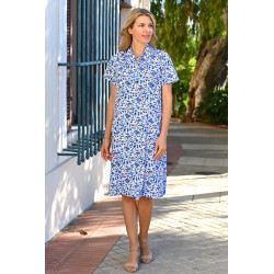 Robe à boutons dans le dos - Motif fleuri L'âge d'or - 2
